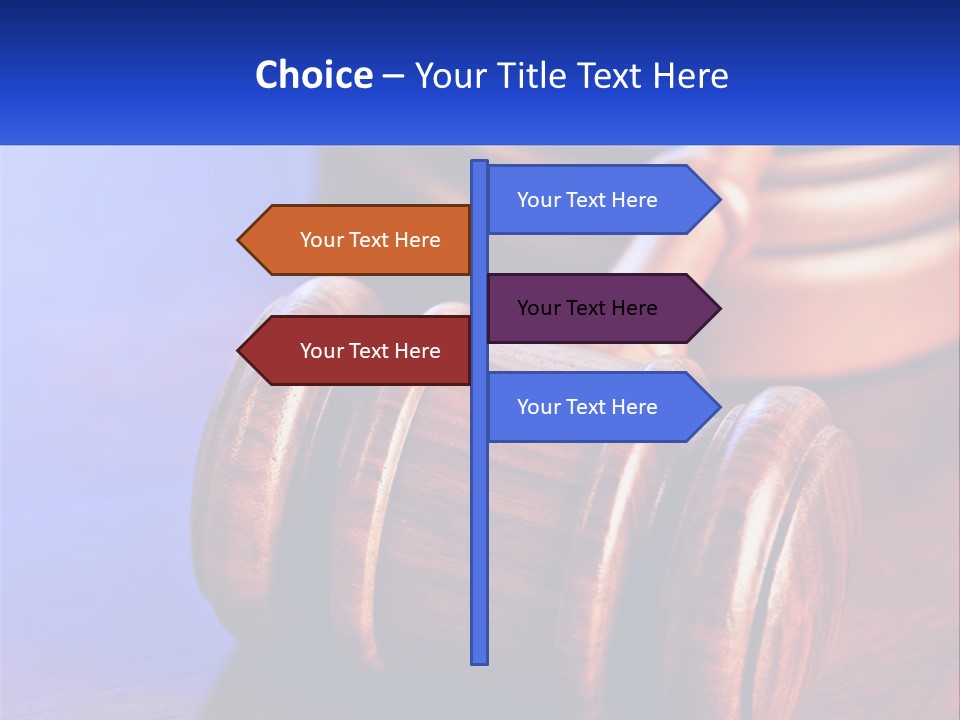 Gavel Balance Decision PowerPoint Template
