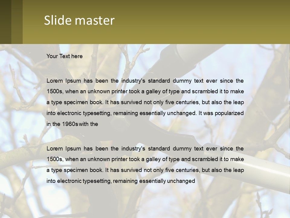 Wood Lopping Shear PowerPoint Template