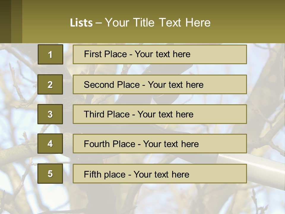 Wood Lopping Shear PowerPoint Template