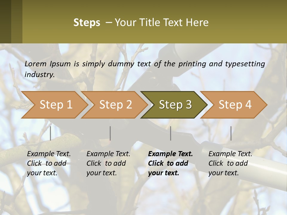 Wood Lopping Shear PowerPoint Template