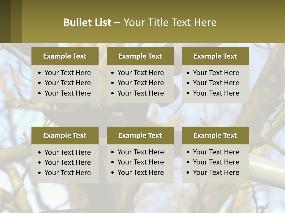 Wood Lopping Shear PowerPoint Template