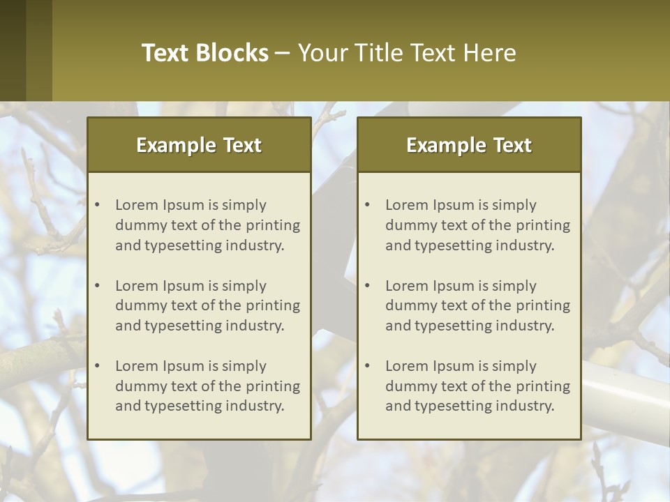 Wood Lopping Shear PowerPoint Template