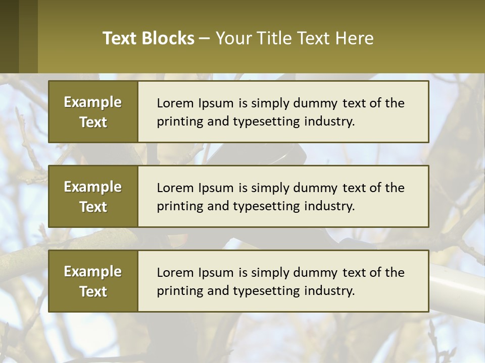 Wood Lopping Shear PowerPoint Template