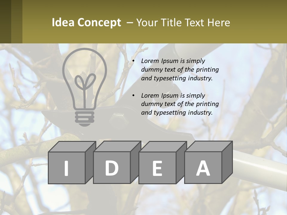 Wood Lopping Shear PowerPoint Template