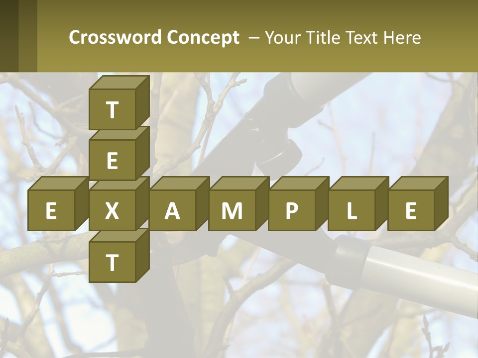 Wood Lopping Shear PowerPoint Template