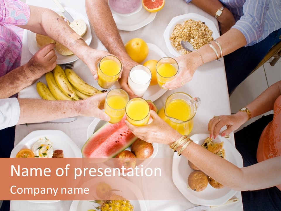 Family Meal Drink PowerPoint Template