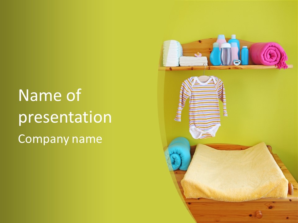 Health Cream Diaper PowerPoint Template