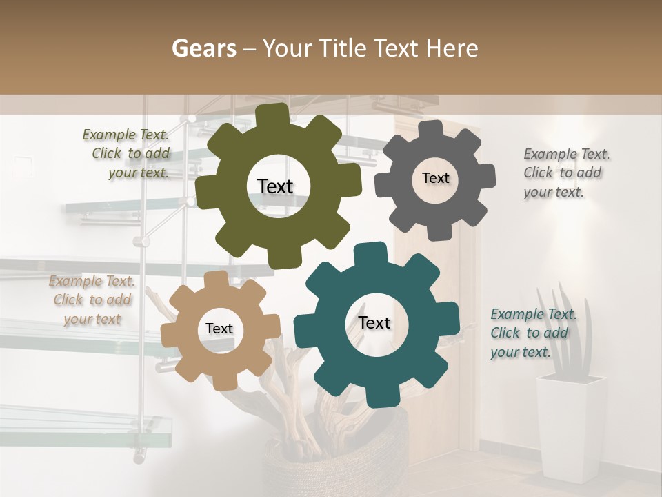 Style Indoor Flower PowerPoint Template