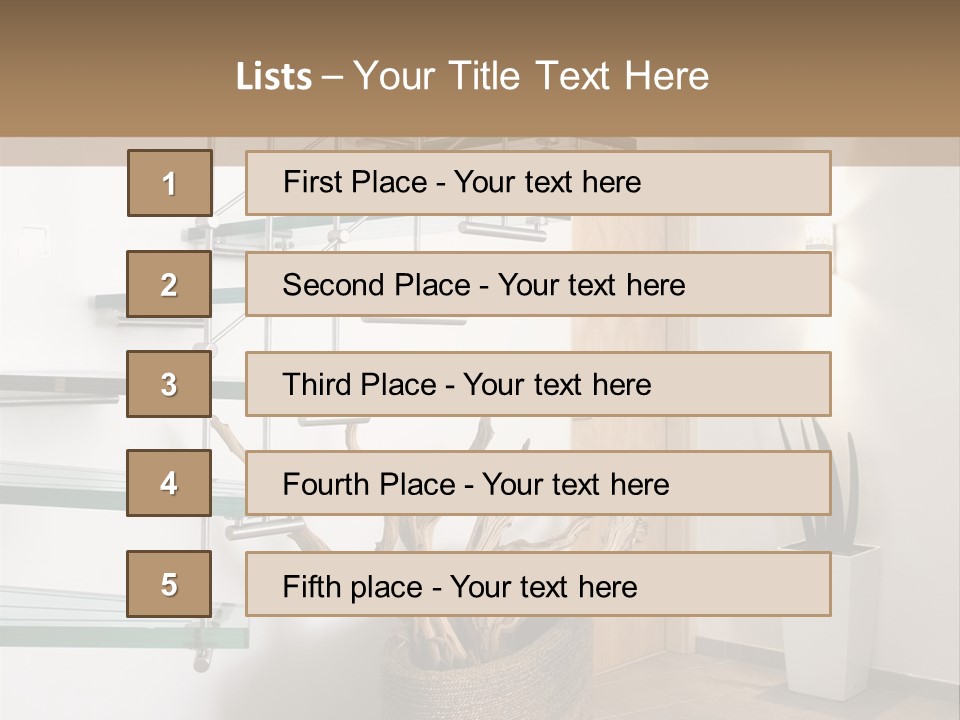 Style Indoor Flower PowerPoint Template