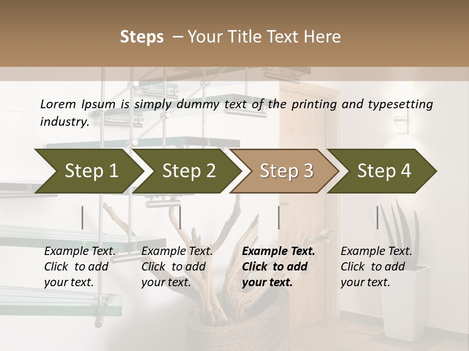 Style Indoor Flower PowerPoint Template