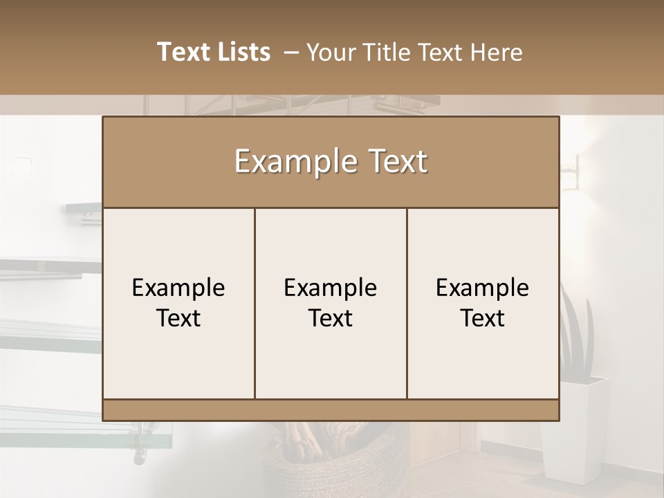 Style Indoor Flower PowerPoint Template