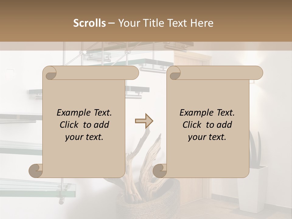 Style Indoor Flower PowerPoint Template