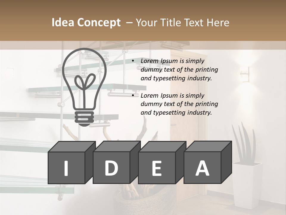 Style Indoor Flower PowerPoint Template