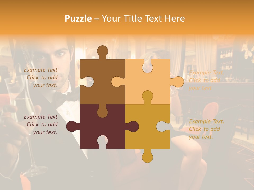 Toast Boy Woman PowerPoint Template