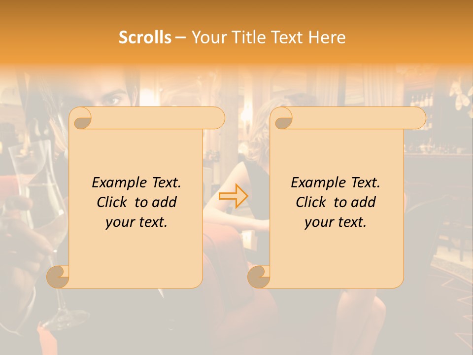 Toast Boy Woman PowerPoint Template
