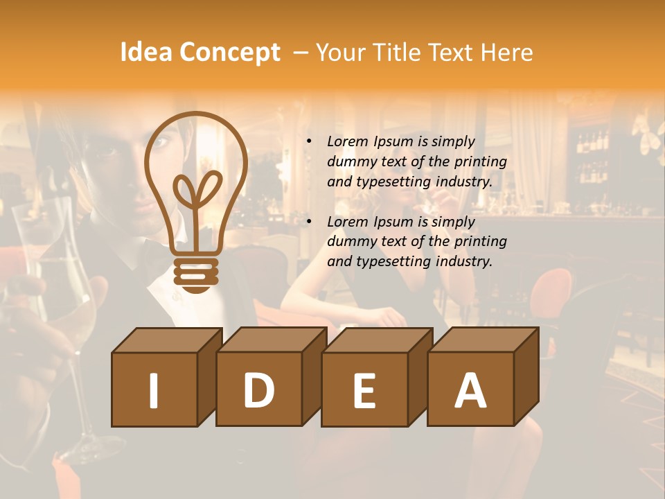 Toast Boy Woman PowerPoint Template