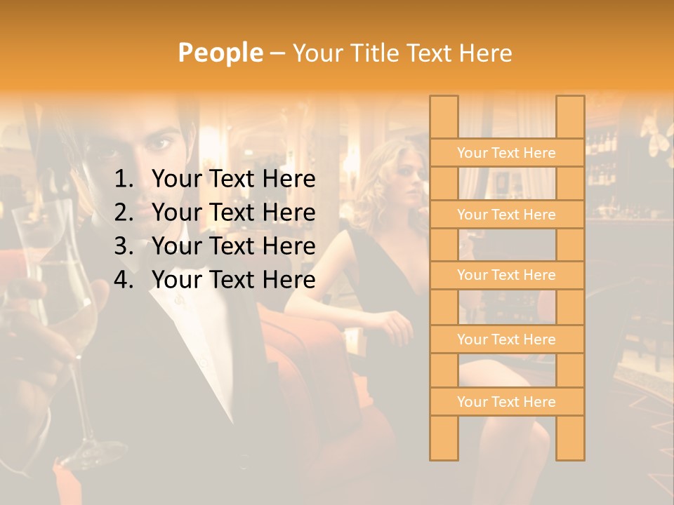 Toast Boy Woman PowerPoint Template