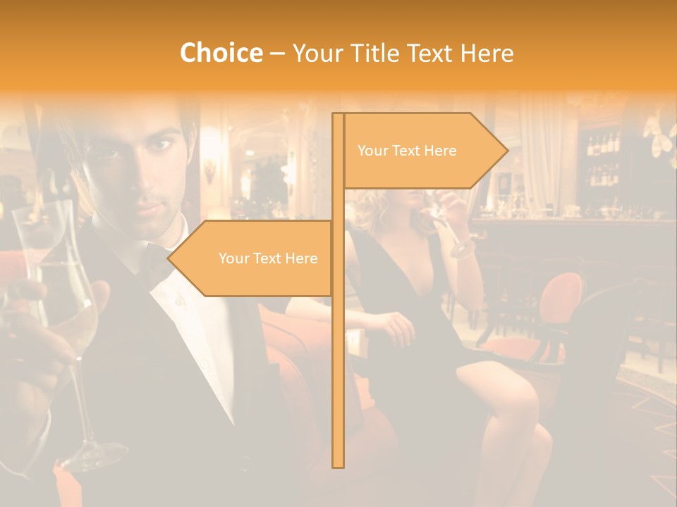 Toast Boy Woman PowerPoint Template