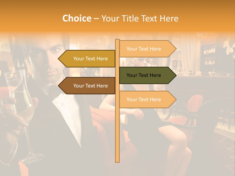 Toast Boy Woman PowerPoint Template