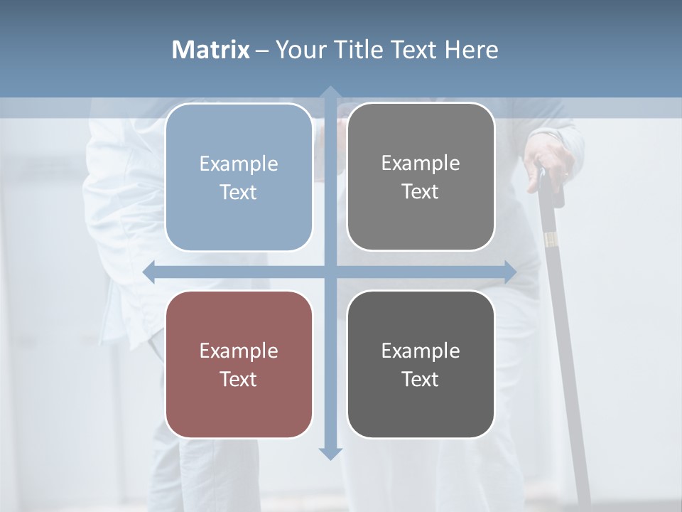 A Man Helping A Woman With A Cane PowerPoint Template