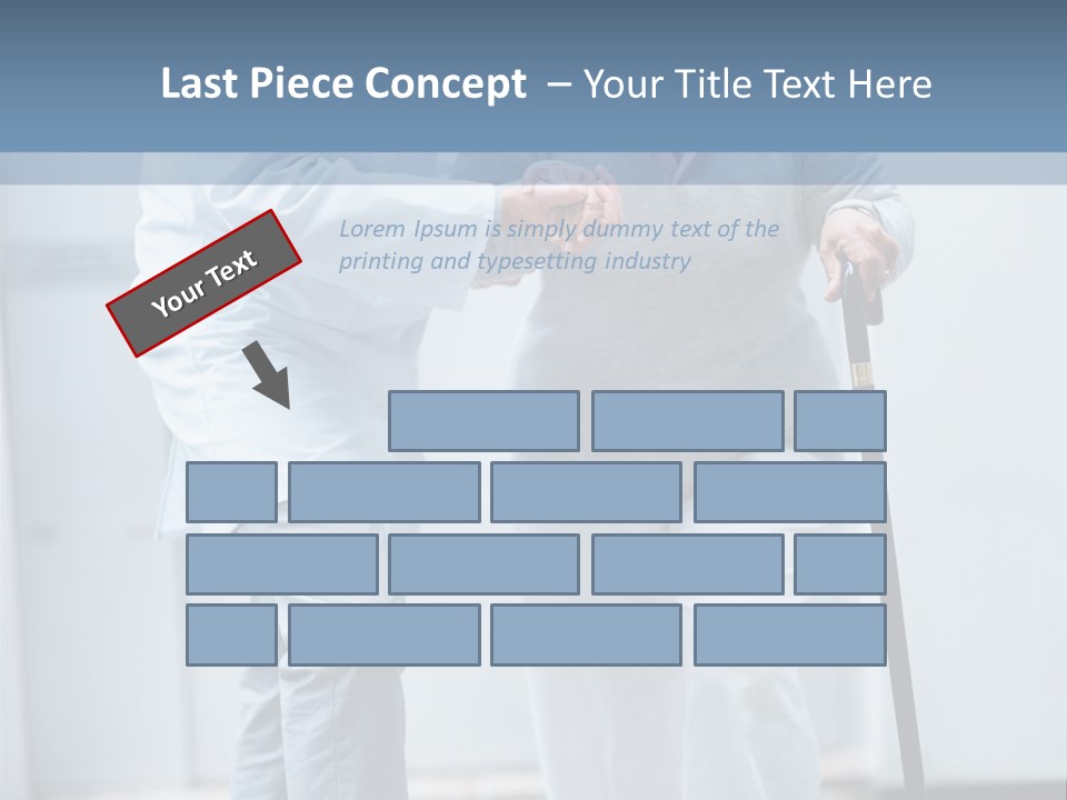 A Man Helping A Woman With A Cane PowerPoint Template