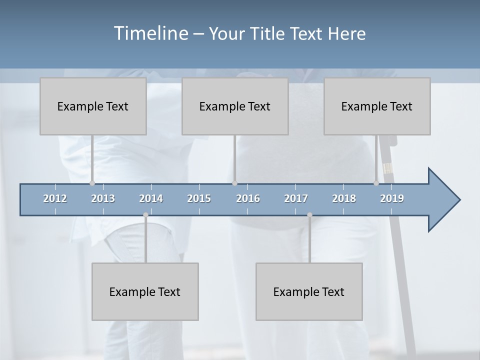 A Man Helping A Woman With A Cane PowerPoint Template