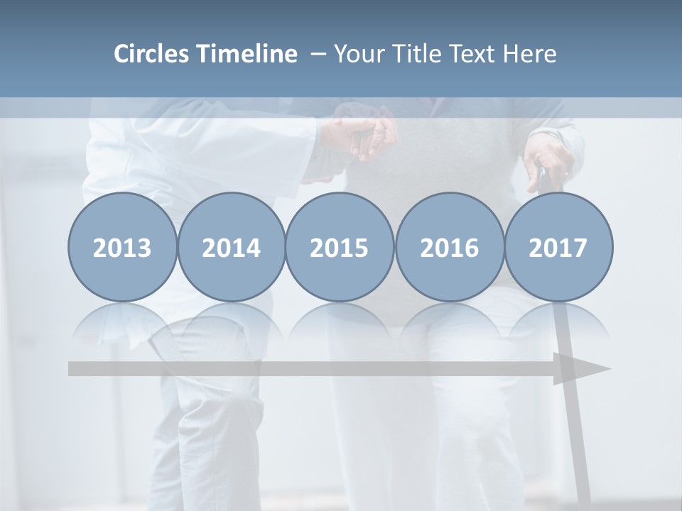 A Man Helping A Woman With A Cane PowerPoint Template