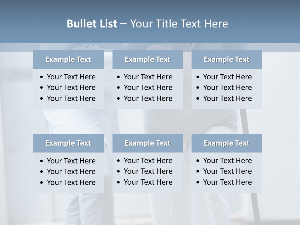 A Man Helping A Woman With A Cane PowerPoint Template