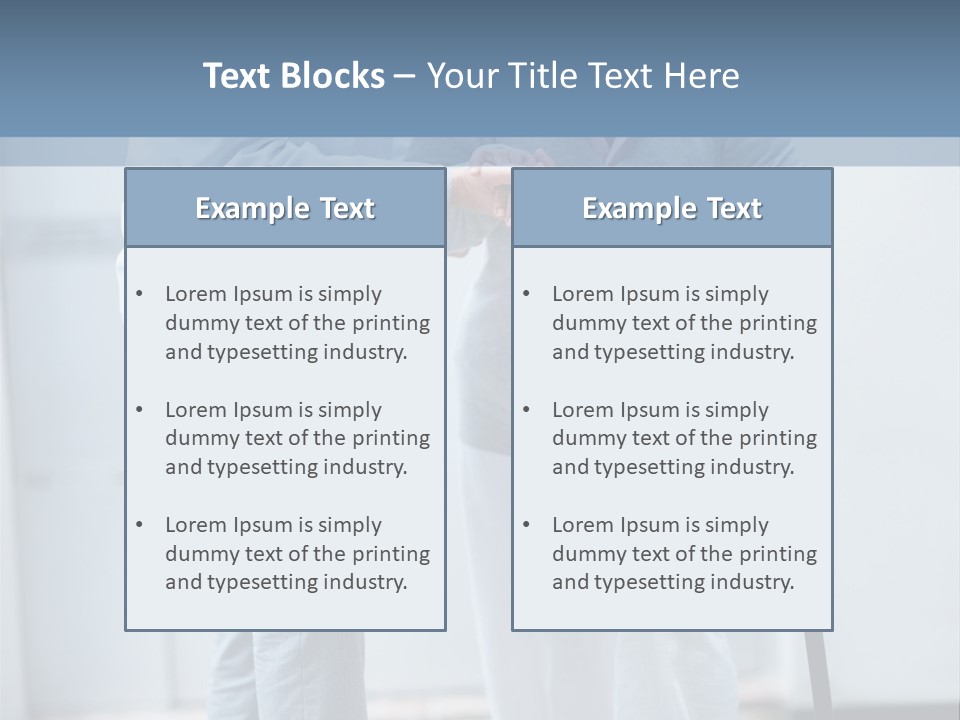 A Man Helping A Woman With A Cane PowerPoint Template