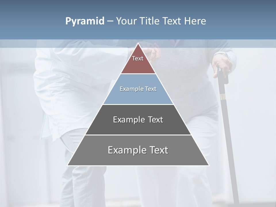 A Man Helping A Woman With A Cane PowerPoint Template