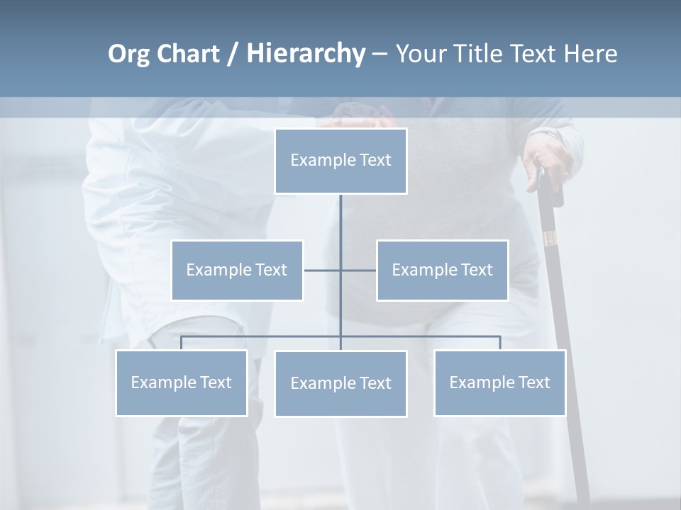 A Man Helping A Woman With A Cane PowerPoint Template