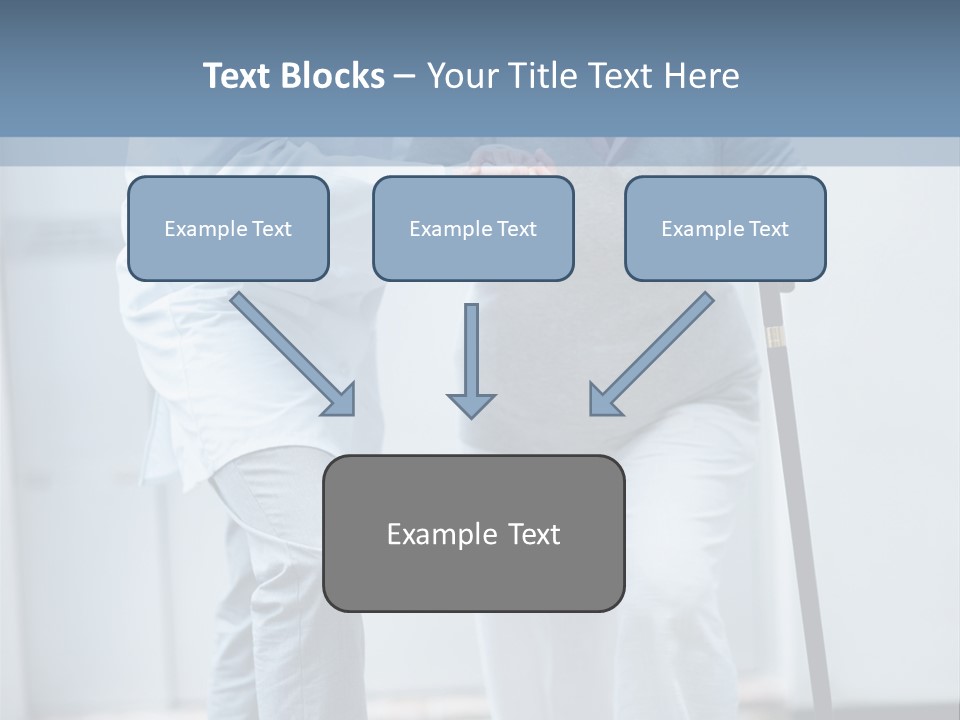 A Man Helping A Woman With A Cane PowerPoint Template