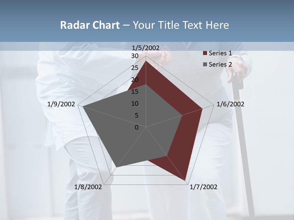 A Man Helping A Woman With A Cane PowerPoint Template