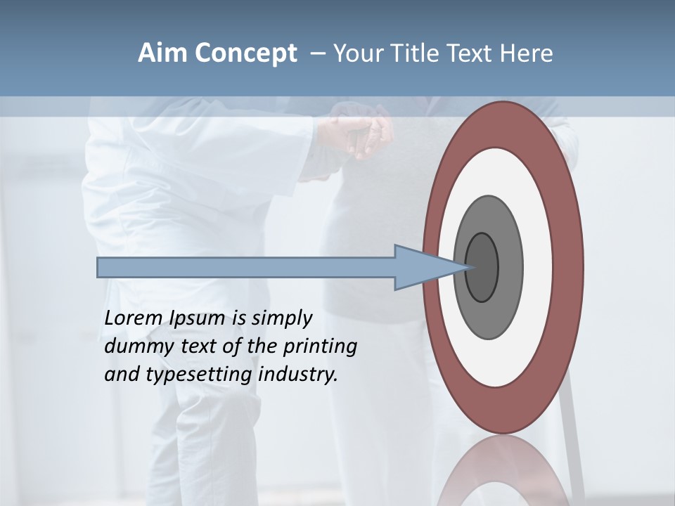 A Man Helping A Woman With A Cane PowerPoint Template