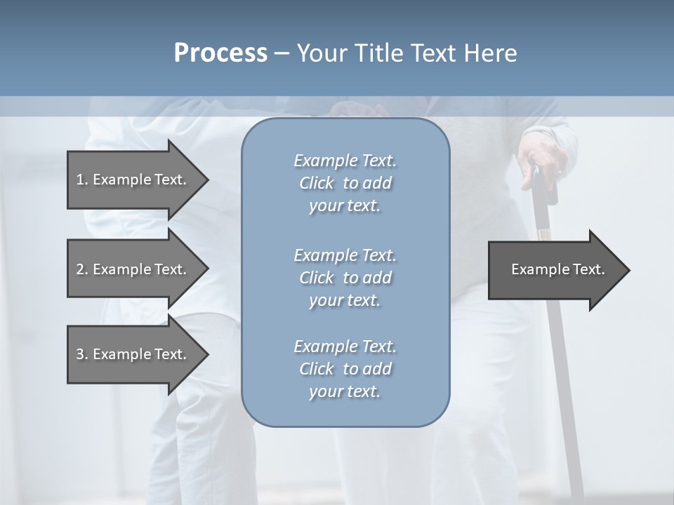 A Man Helping A Woman With A Cane PowerPoint Template