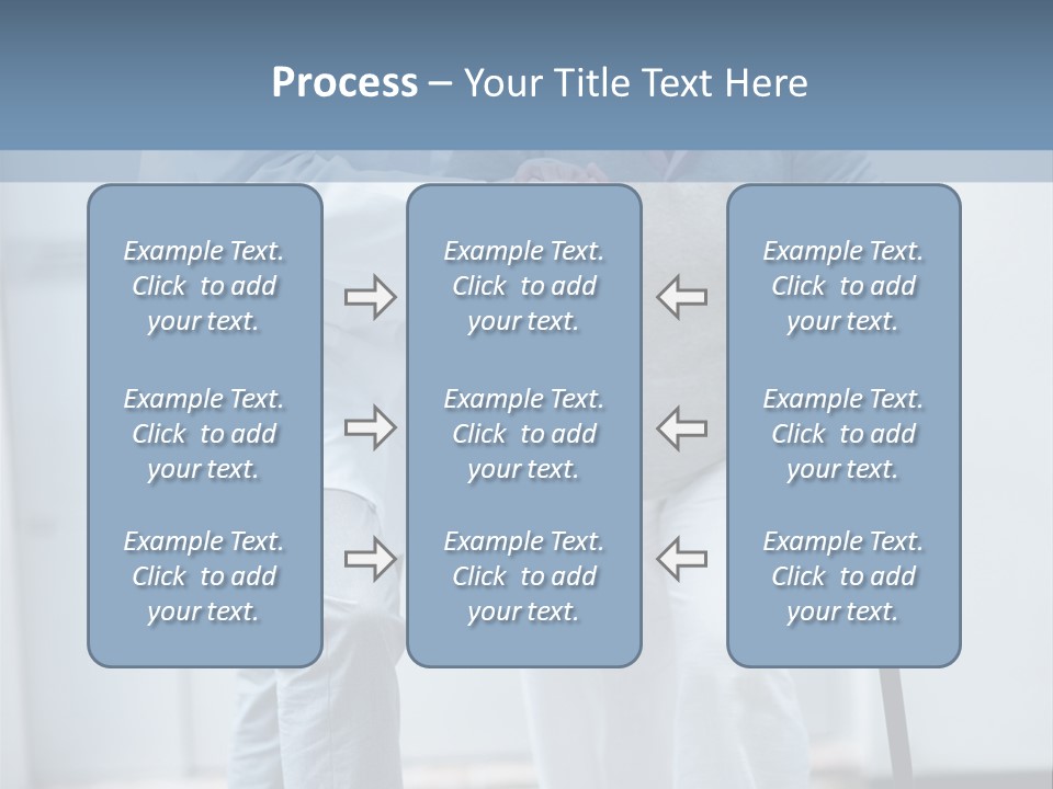 A Man Helping A Woman With A Cane PowerPoint Template