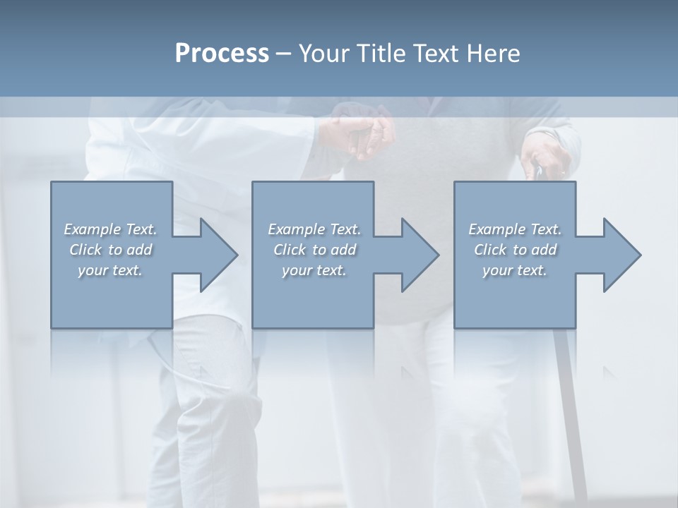 A Man Helping A Woman With A Cane PowerPoint Template