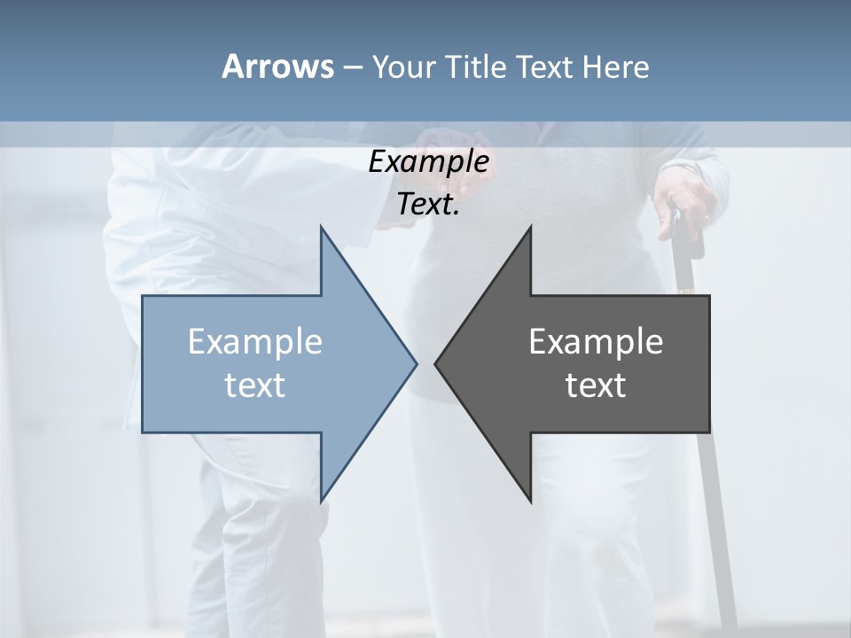 A Man Helping A Woman With A Cane PowerPoint Template