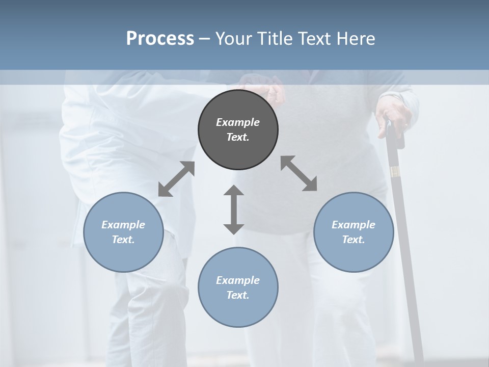 A Man Helping A Woman With A Cane PowerPoint Template
