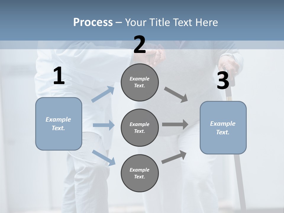A Man Helping A Woman With A Cane PowerPoint Template