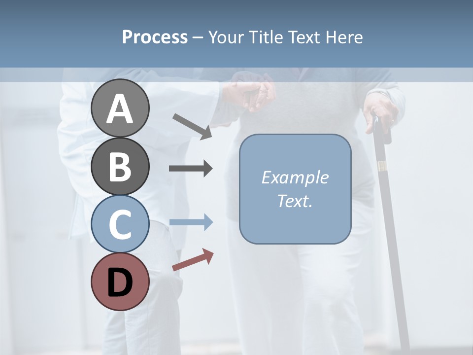 A Man Helping A Woman With A Cane PowerPoint Template