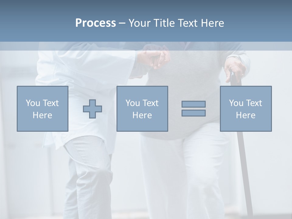 A Man Helping A Woman With A Cane PowerPoint Template
