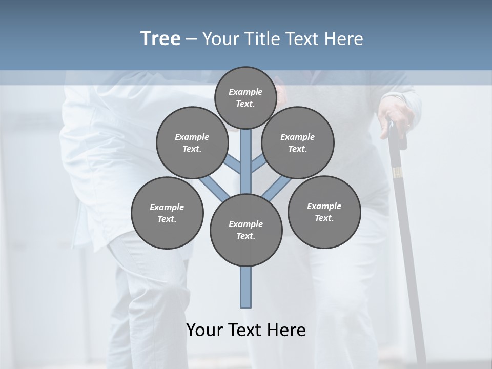 A Man Helping A Woman With A Cane PowerPoint Template