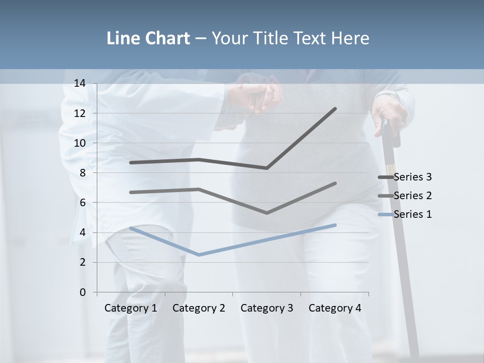 A Man Helping A Woman With A Cane PowerPoint Template