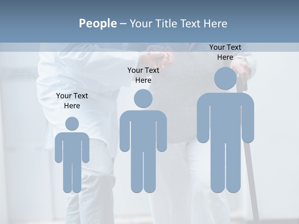 A Man Helping A Woman With A Cane PowerPoint Template