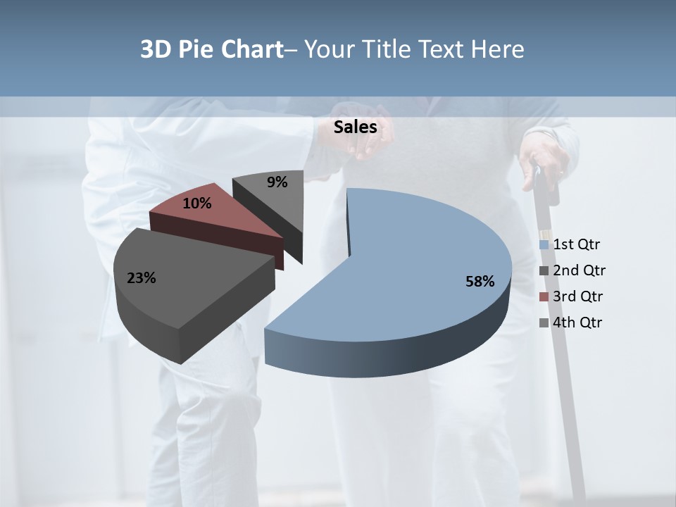A Man Helping A Woman With A Cane PowerPoint Template