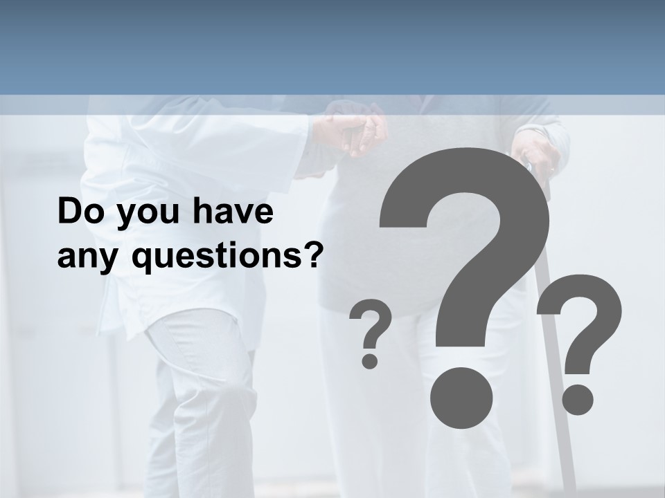 A Man Helping A Woman With A Cane PowerPoint Template