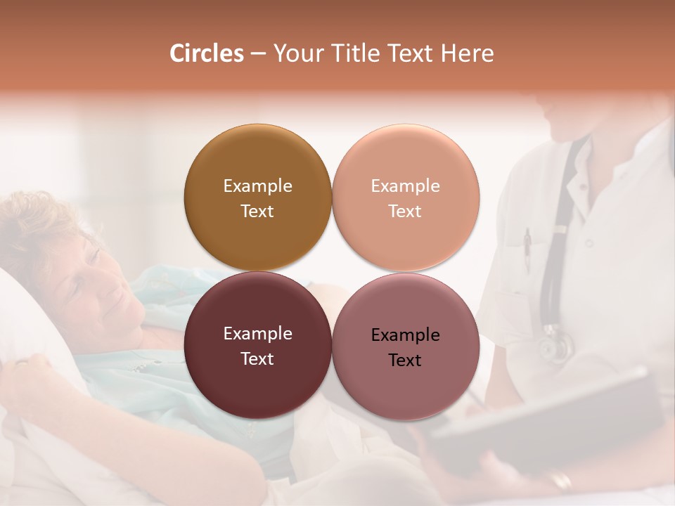 A Woman Laying In A Hospital Bed With A Nurse Next To Her PowerPoint Template