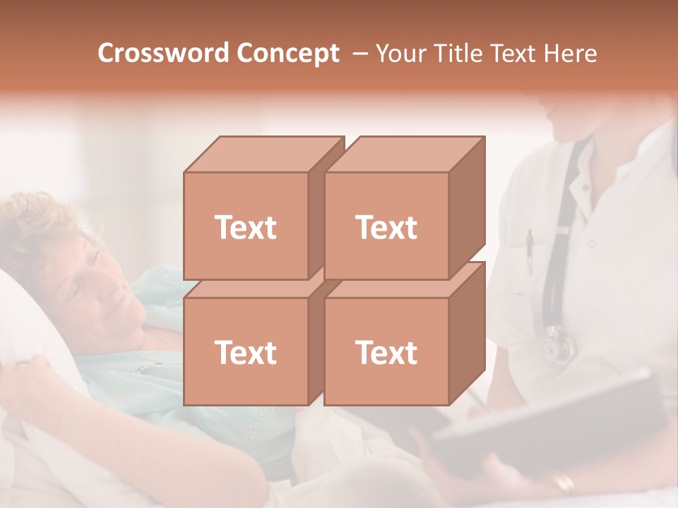 A Woman Laying In A Hospital Bed With A Nurse Next To Her PowerPoint Template