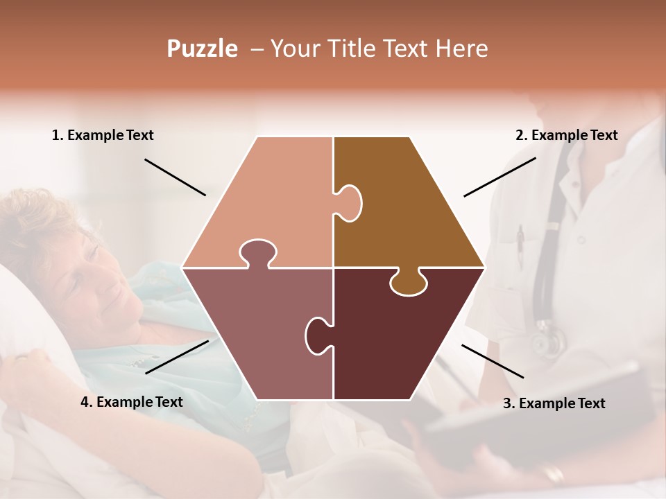 A Woman Laying In A Hospital Bed With A Nurse Next To Her PowerPoint Template